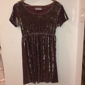 American Apparel crushed velvet babydoll dress